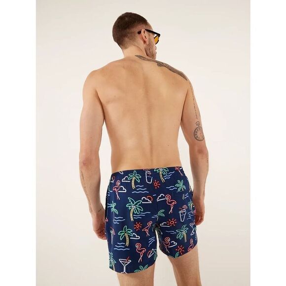 NWOT Chubbies Men’s The Neon Lights Lined Classic 4” Swim Trunk Size XXL - Picture 3 of 7